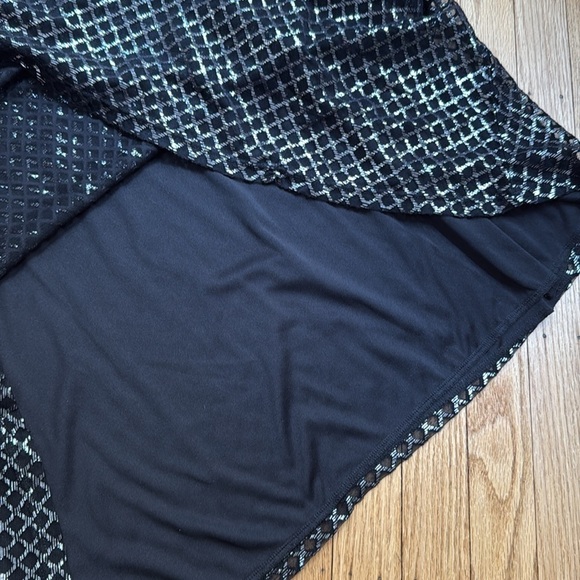 KMW black and silver Diamond Shine a line dress size large - Picture 8 of 8